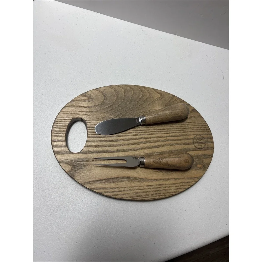 Pampered Chef Discontinued Ash Wood Cheese Board 10